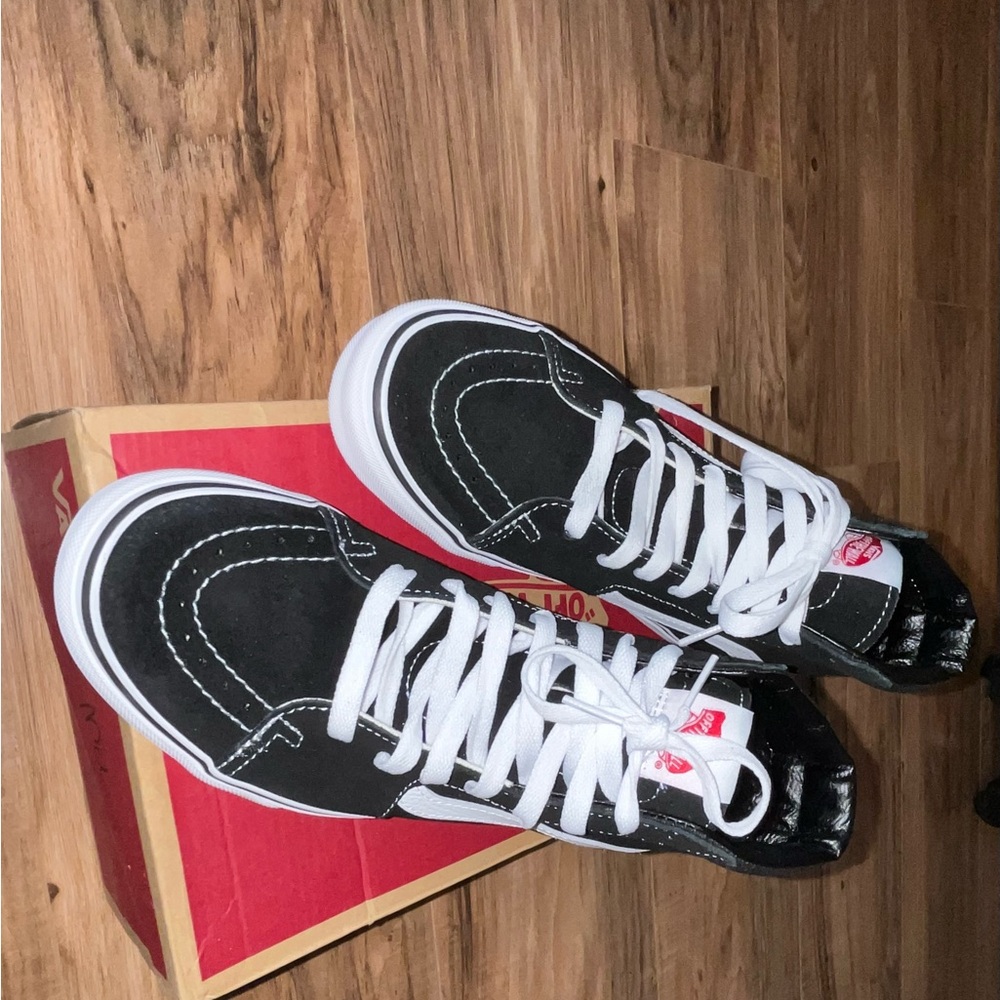 Black and White Vans Sneakers